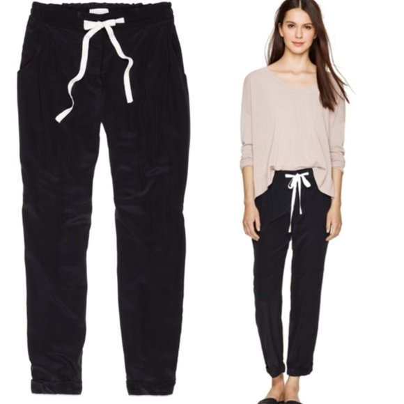 Aritzia Pants - Aritzia Wilfred Marais Black Silk Jogger Pants S
